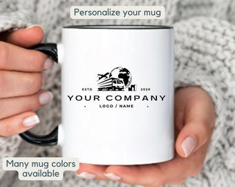 Custom Company Logo Coffee Mug Personlized Logo Coffee Cup Custom Mug Printed Mug Corporate Gifts Client Custom Dad Mom Wife Husband Mugs