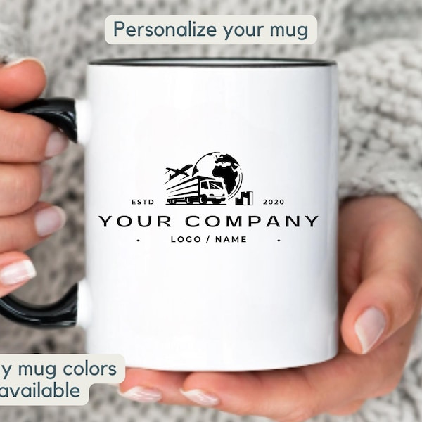 Tazza da caffè con logo personalizzato Tazza con logo personalizzato con logo, tazza con logo aziendale, tazza con logo aziendale, tazza personalizzata Tazza da caffè con logo aziendale personalizzato