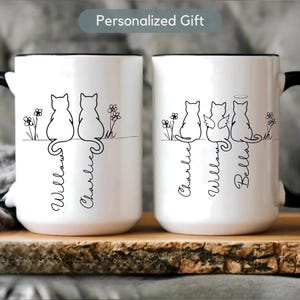 Ambiente Tasse Mug Porcelaine Chats Chatons Chatons Dans Un Champ De Fleurs Amoureux Des Chats Amoureux Des Chats