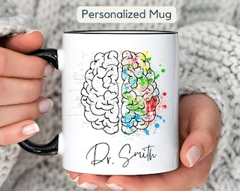 Taza personalizada de neurólogo, regalo de neurología personalizado, taza de enfermera neurológica, taza de doctor en neurociencia, regalo de graduación de neurociencia, graduación de doctorado en neurociencia