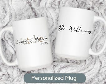 Personalized Residency Match Day Mug Gift Custom Medical Specialty and Name Accent Mug Gift for Future Doctors and Medical Student Graduates