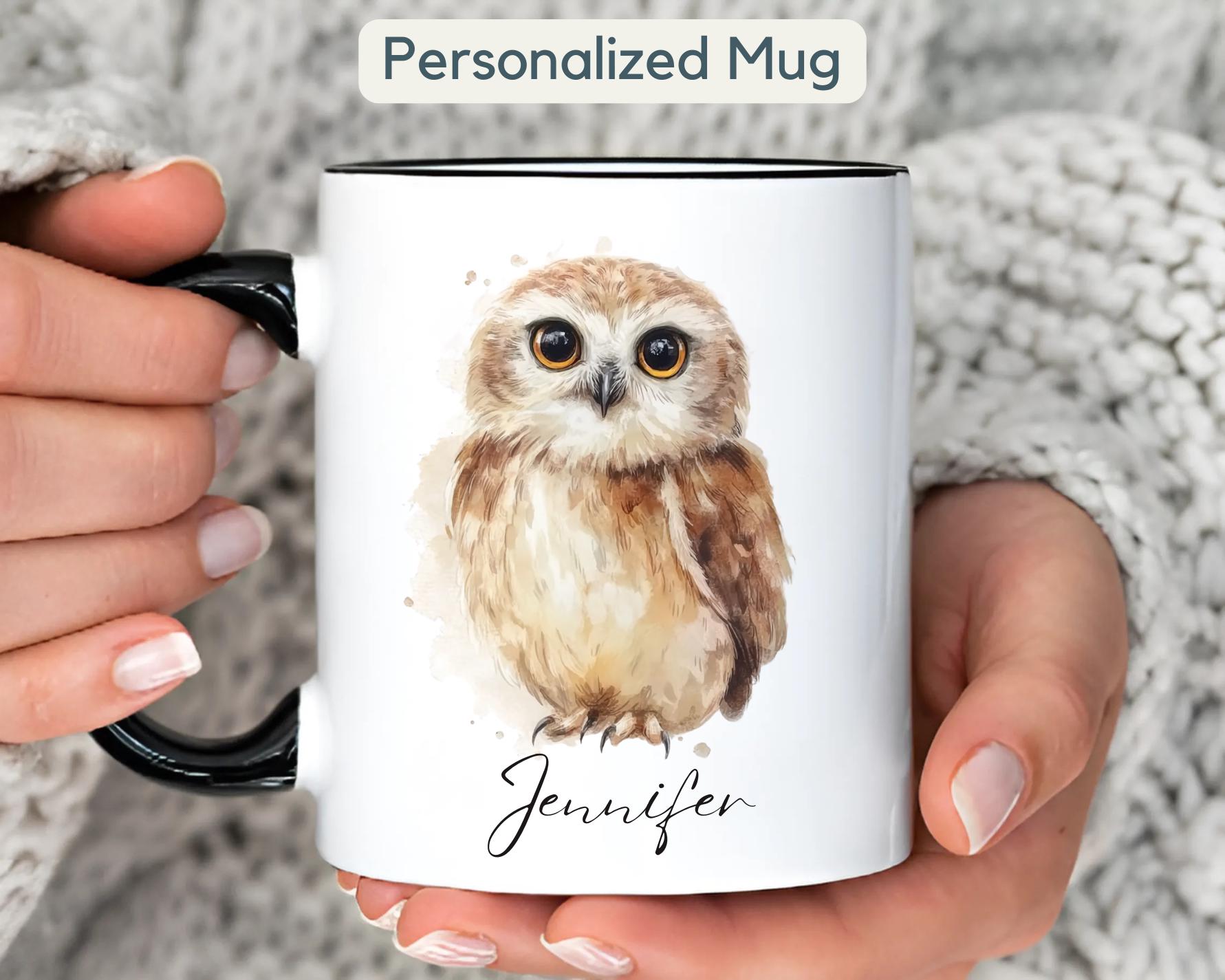 Personalized Cute Owl Mug Gift Bird Lover Gifts Custom Owl Mug Gift for Her Sister Daughter Woman Bi