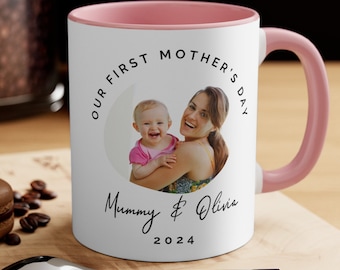 First Mothers Day Personalised Mug Gift Custom Mother's Day Cup Gift Set for New Mum Gift For New Mummy Mug Mother's Day From Baby to mummy