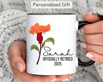 Custom Retirement Mug Gifts for women Personalized retirement mug gift for coworker Retirement Gifts for Woman Teacher Friend Boss Coworker