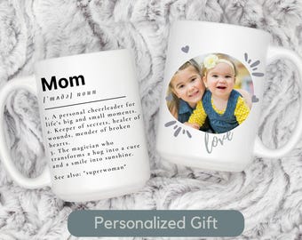 Personalized Mummy Mother's Day Personalised Photo Mug Mummy Photo Mug Gift Custom Mum Name Definition Mug Gift for Mum Dad Mothers Day Gift