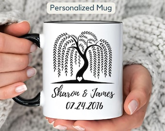 Personalized 9th Anniversary Willow Mug Gift 9th anniversary gift Anniversary mug Custom Mug Willow Tree 9 Year Anniversary Mug gift for her