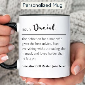Personalized Mug Gift Custom Mug Father&#39;s Day Mug Gift Customized Mug, Custom Coffee Mug Gift Name Definition Mug, Personalized Coffee Cup