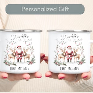 Taza de Navidad personalizada para niños, regalo de taza de Navidad para niños personalizada, regalo de taza de Navidad para niños, relleno de medias para niños, rellenos de caja de Nochebuena