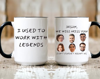 Tazza regalo personalizzata per collega in pensione Regalo personalizzato per collega in pensione Ho lavorato con le leggende Tazza per collega in pensione Regalo di partenza