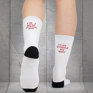 Real Tough Kid Crew Socks, Broken Heart Lyrics Socks, Fanmade Music Socks, Comfort Fit Socks, Custom Gift Socks, Trendy Crew Socks
