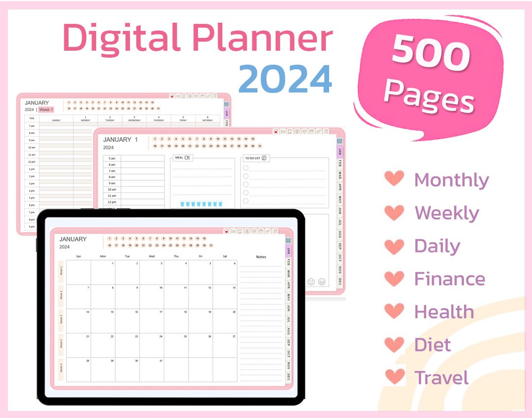 2024 Digital Planner Minimal Style. - Etsy