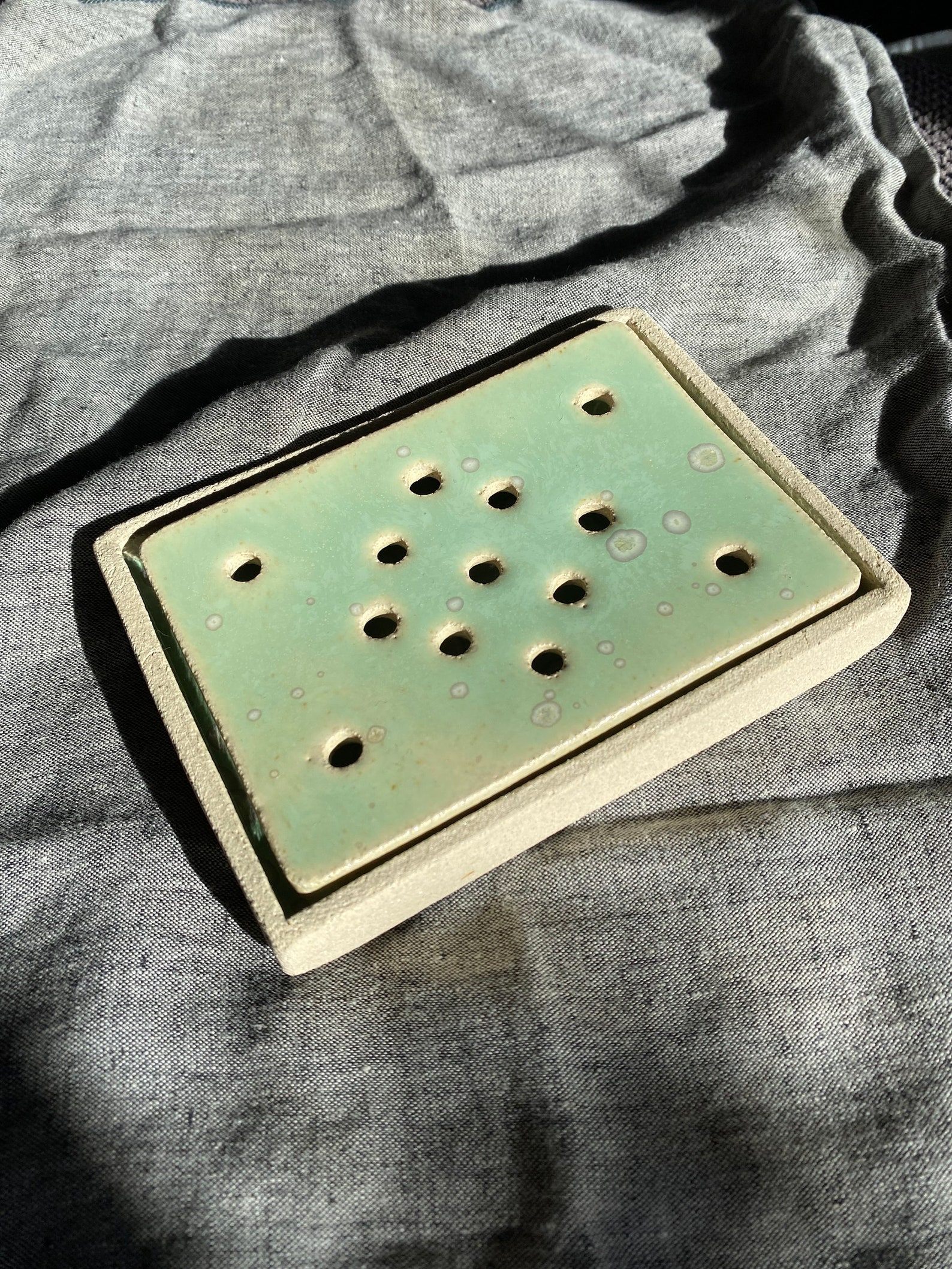 Green Soap Dish Etsy