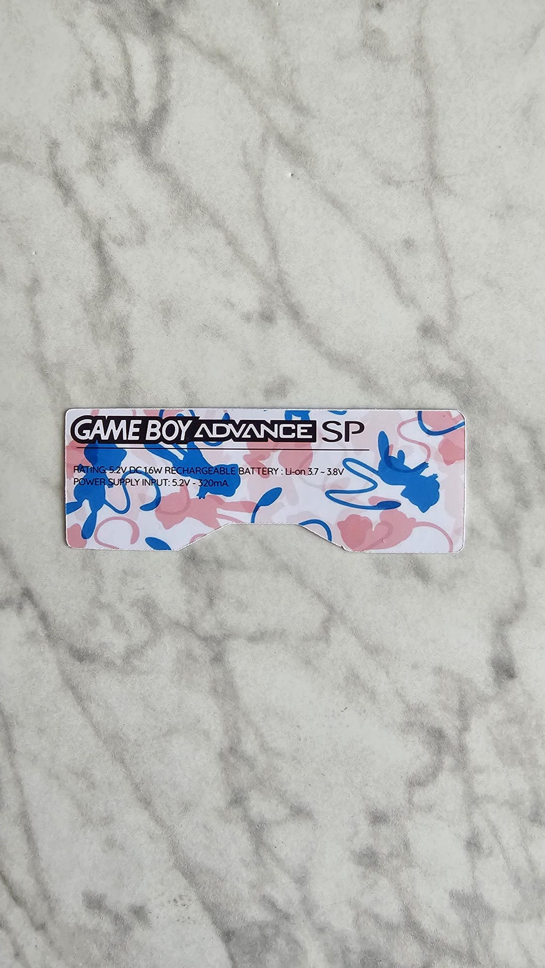 Laminated Gameboy Advance SP Back Sticker - Etsy