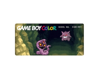 Pegatina trasera laminada brillante para Game Boy Color / Personalización gratuita