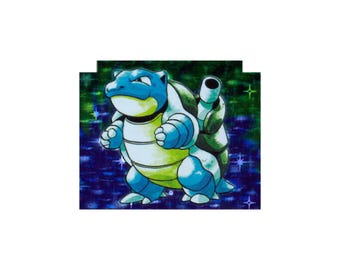 Etiqueta adhesiva para la carcasa de Game Boy Advance SP de Blastoise / Inserto holográfico laminado