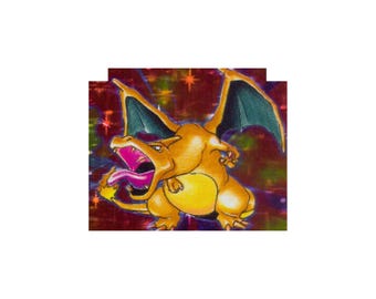 Etiqueta adhesiva holográfica de Charizard para GBA SP / Inserto personalizado para carcasa de Game Boy