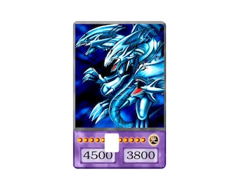 Dragón Definitivo de Ojos Azules / Paquete de 2 / Funda laminada personalizada para tarjeta de crédito o débito / Personalización gratuita / Yu-Gi-Oh