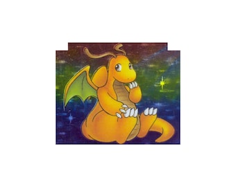 Pegatina holográfica laminada de Dragonite para la carcasa de Game Boy Advance SP (personalizable)