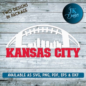 Arte digital del horizonte de Kansas City / SVG, PNG, PDF / Silhouette & Cricut