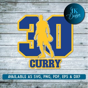 Golden State Steph Curry #30 SVG Design - Download digital