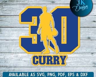 Golden State Steph Curry #30 SVG Design - Digital Download