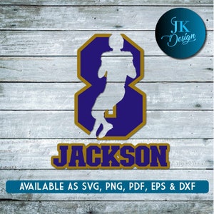 Baltimore Lamar Jackson #8 SVG Design - Download digital