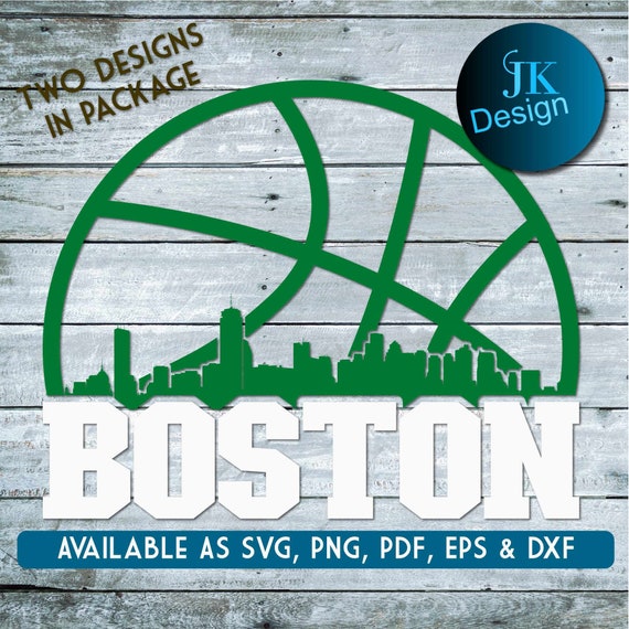 Boston Basketball City Skyline for cutting - SVG, AI, PNG, Cricut and Silhouette Studio
