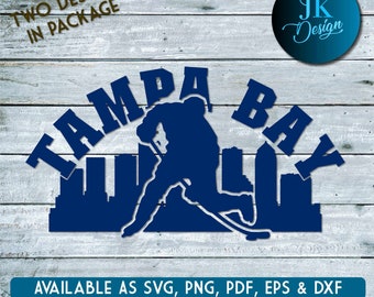 Tampa Bay City Skyline Hockey for cutting - SVG, AI, PNG, Cricut and Silhouette Studio