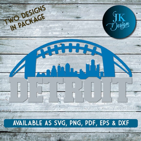 Detroit City Skyline Digital Art | SVG, PNG, PDF | Silhouette & Cricut