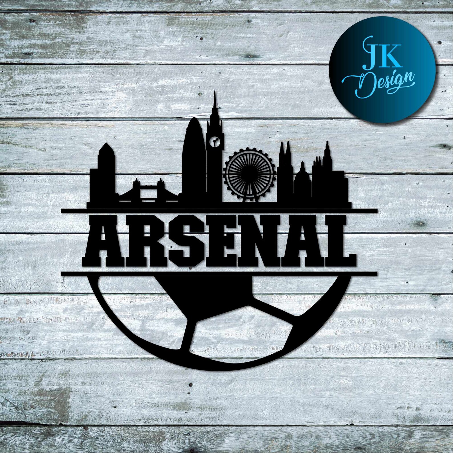 Arsenal London Skyline Digital Art | SVG, PNG, PDF | Silhouette ...