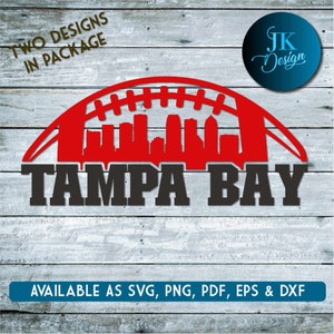Art numérique de la ligne d'horizon de football de Tampa Bay | SVG, PNG, PDF | Silhouette et Cricut
