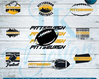 Pittsburgh Football Bundle Digital Art | SVG, PNG, PDF | Silhouette & Cricut Vector | Fan Logos | Instant Download