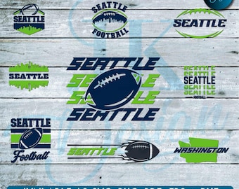 Seattle Football Bundle Digital Art | SVG, PNG, PDF | Silhouette & Cricut Vector | Fan Logos | Instant Download