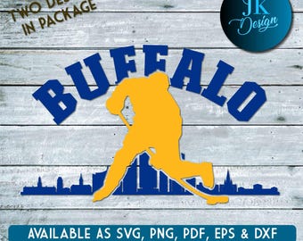Buffalo Skyline Hockey for cutting - SVG, AI, PNG, Cricut and Silhouette Studio