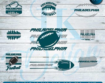 Philadelphia Football Bundle Digital Art | SVG, PNG, PDF | Silhouette & Cricut Vector | Fan Logos | Instant Download