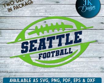 Seattle Football Digital Art | SVG, PNG, PDF | Silhouette & Cricut | Layered Vector, Stencil