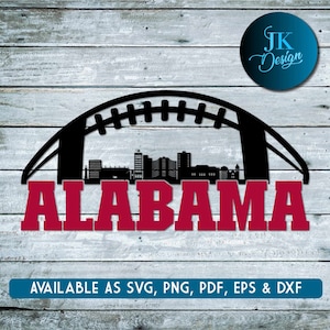 Tuscaloosa Alabama Skyline Art numérique | SVG, PNG, PDF | Silhouette et Cricut