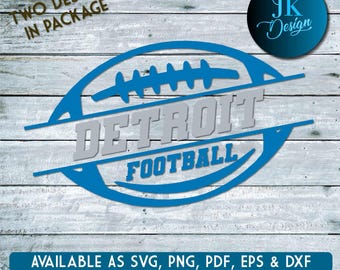 Detroit Football Digital Art | SVG, PNG, PDF | Silhouette & Cricut | Layered Vector, Stencil