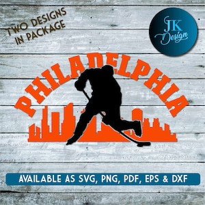 Philadelphia Skyline Hockey para corte - SVG, AI, PNG, Cricut e Silhouette Studio