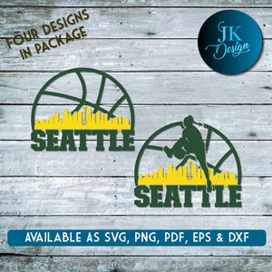 Skyline de la ville de Seattle pour femmes à découper et - SVG, AI, PNG, Cricut et Silhouette Studio