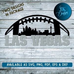Las Vegas Football City Skyline à découper & - SVG, AI, PNG, Cricut et Silhouette Studio