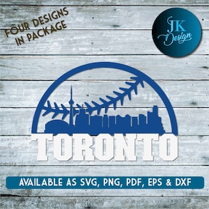 Toronto Baseball City Skyline for cutting - SVG, AI, PNG, Cricut and Silhouette Studio