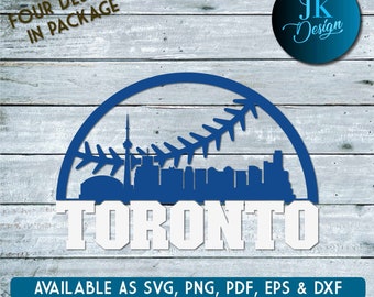 Toronto Baseball City Skyline for cutting - SVG, AI, PNG, Cricut and Silhouette Studio