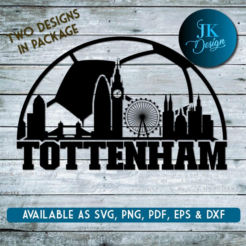 Tottenham London Skyline Digital Art | SVG, PNG, PDF | Silhouette ...