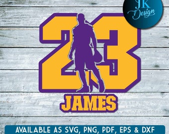 Los Angeles Lebron James #23 SVG Design - Digital Download