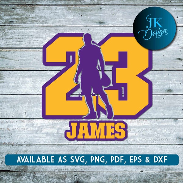 Los Angeles Lebron James #23 SVG Design - Digital Download