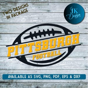 Pittsburgh Football Digital Art | SVG, PNG, PDF | Silhouette & Cricut | Layered Vector, Stencil