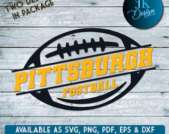 Pittsburgh Football Digital Art | SVG, PNG, PDF | Silhouette & Cricut | Layered Vector, Stencil