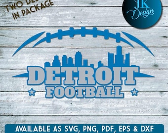 Arched Detroit City Skyline SVG | PNG, PDF | Silhouette & Cricut | Football