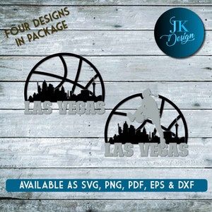 Toits de la ville de basket-ball femmes Las Vegas à découper & - SVG, AI, PNG, Cricut et Silhouette Studio
